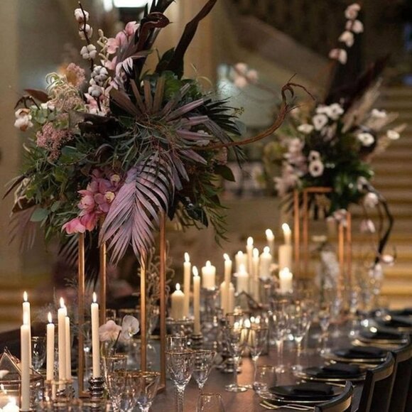 Gold Wedding Flower Centerpiece Stand Bridal Floral Arrangement Display Stand - Picture 3 of 7